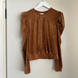 Moon River Velour Sweat Top